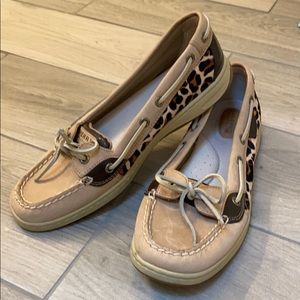 Sperry Leopard boat shoes